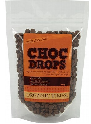 ORGANIC TIMES - Milk Chocolate Couverture Drops