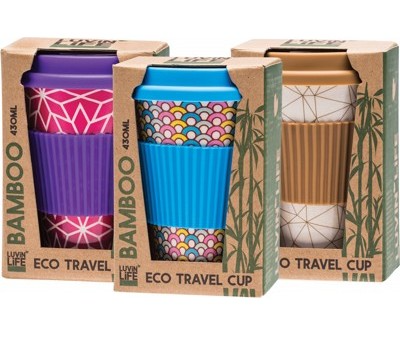 LUVIN LIFE - Bamboo Travel Cup | Designs Vary