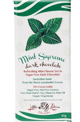 LITTLE ZEBRA CHOCOLATES - Mint Supreme Dark Chocolate