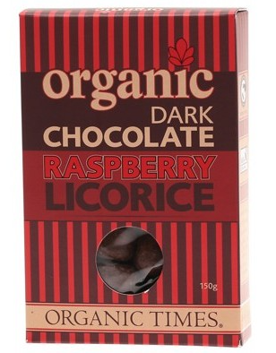 ORGANIC TIMES - Raspberry Licorice Dark Chocolate