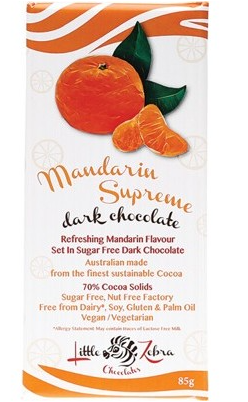 LITTLE ZEBRA CHOCOLATES - Mandarin Supreme Dark Chocolate