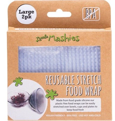 LITTLE MASHIES - Reusable Stretch Silicone Food Wrap | Large 2 Pack