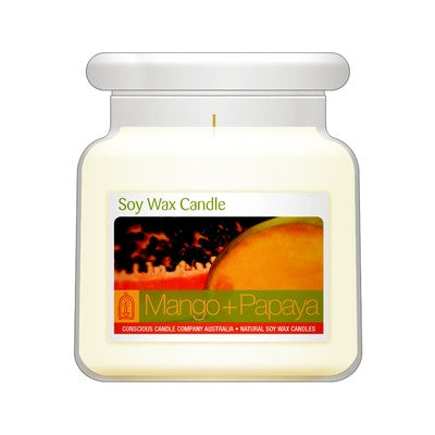Conscious Candle Company - Mango & Papaya Soy Wax Candle Jar