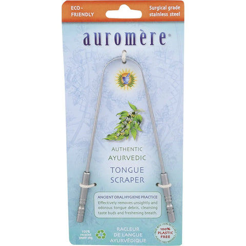 AUROMERE - Tongue Scraper Ayurvedic Surgical Grade Stainless Steel