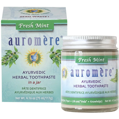 AUROMERE - Toothpaste Ayurvedic Fresh Mint Toothpaste in a Jar