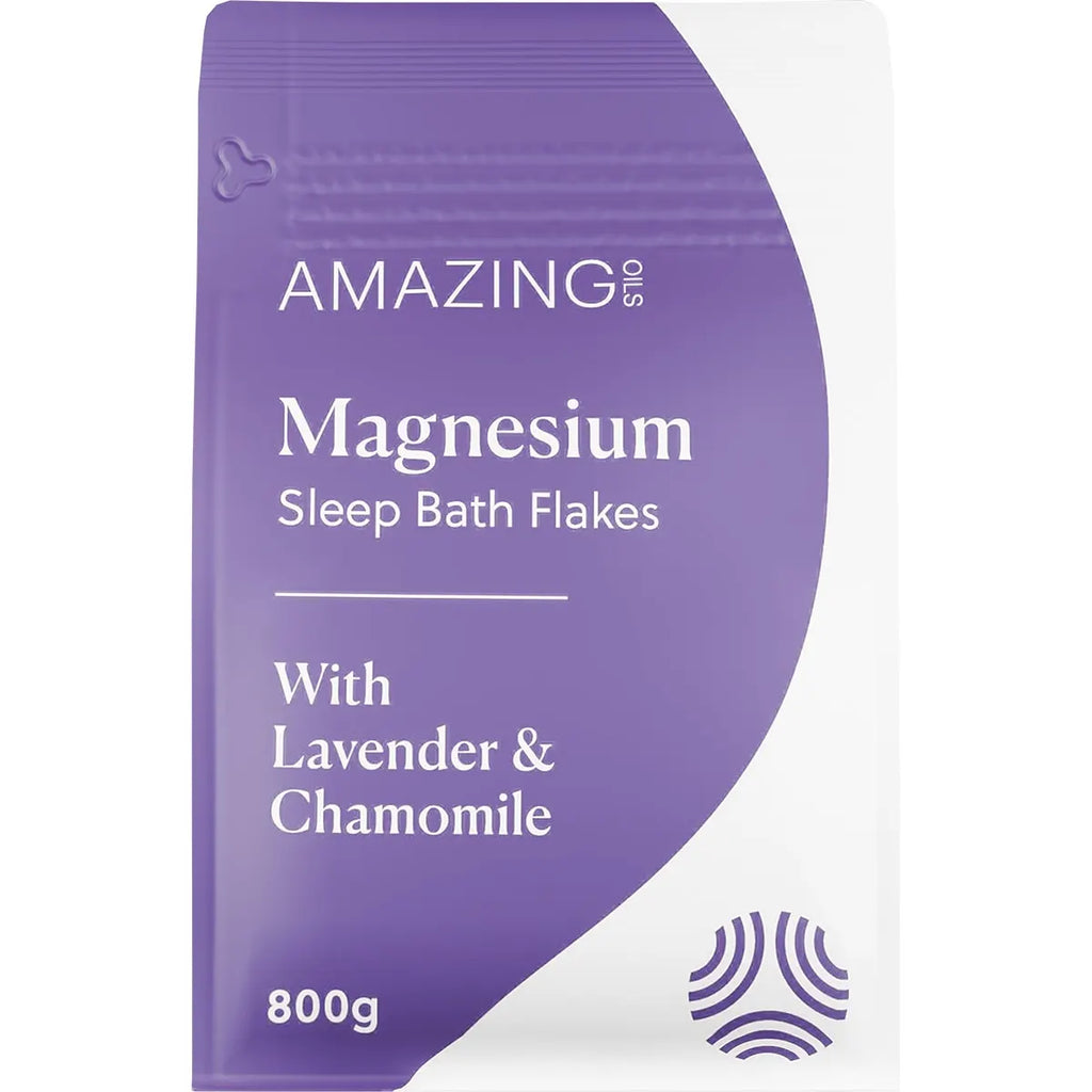 AMAZING OILS - Magnesium Sleep Bath Flakes with Lavender & Chamomile 800g