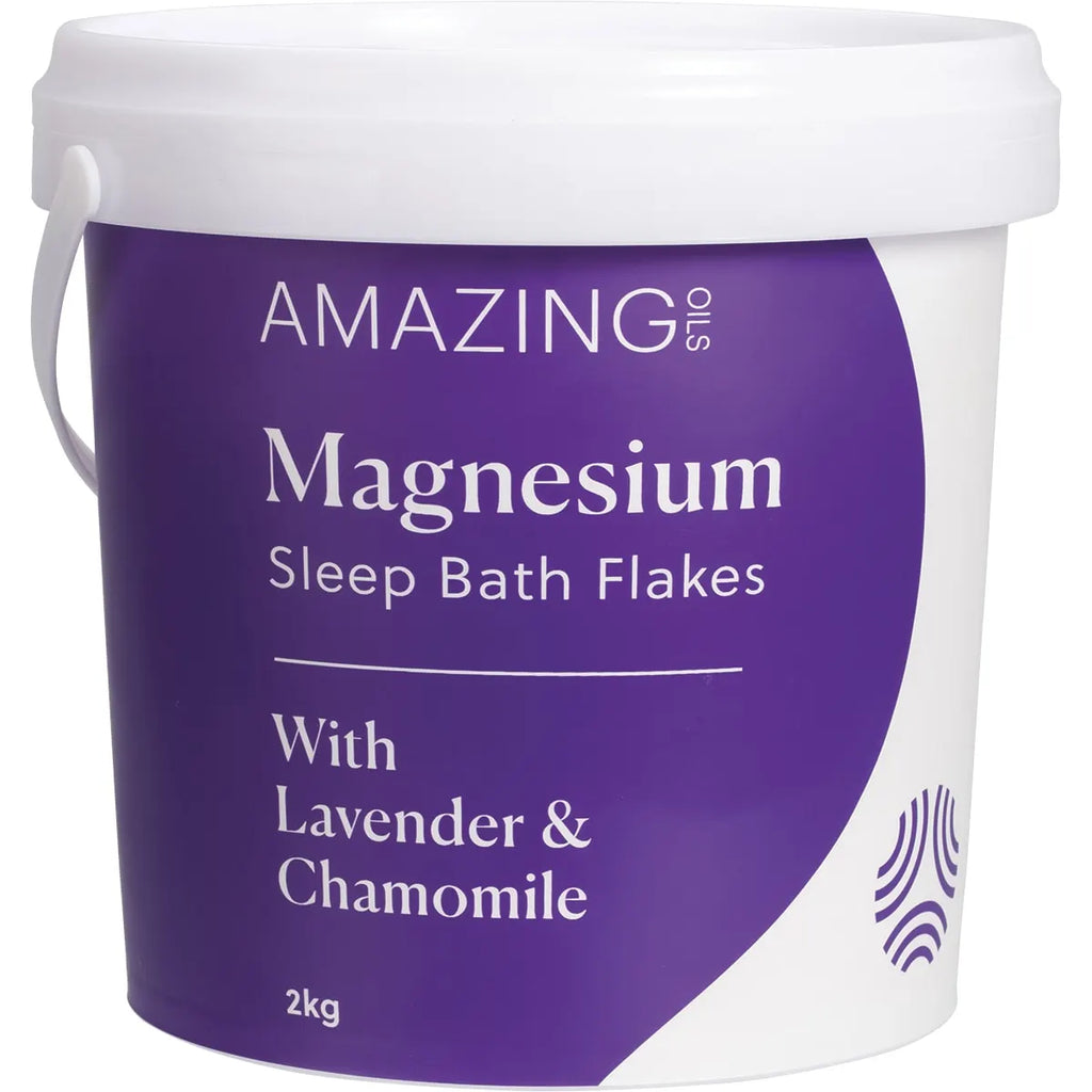 AMAZING OILS - Magnesium Sleep Bath Flakes with Lavender & Chamomile 2kg