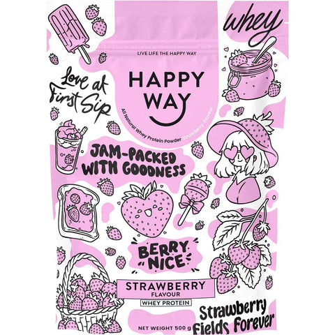 Happy way - Whey Protein Powder Strawberry