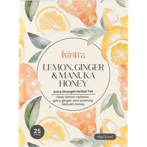 KINTRA FOODS - Herbal Tea Bags | Lemon & Ginger with Manuka Honey