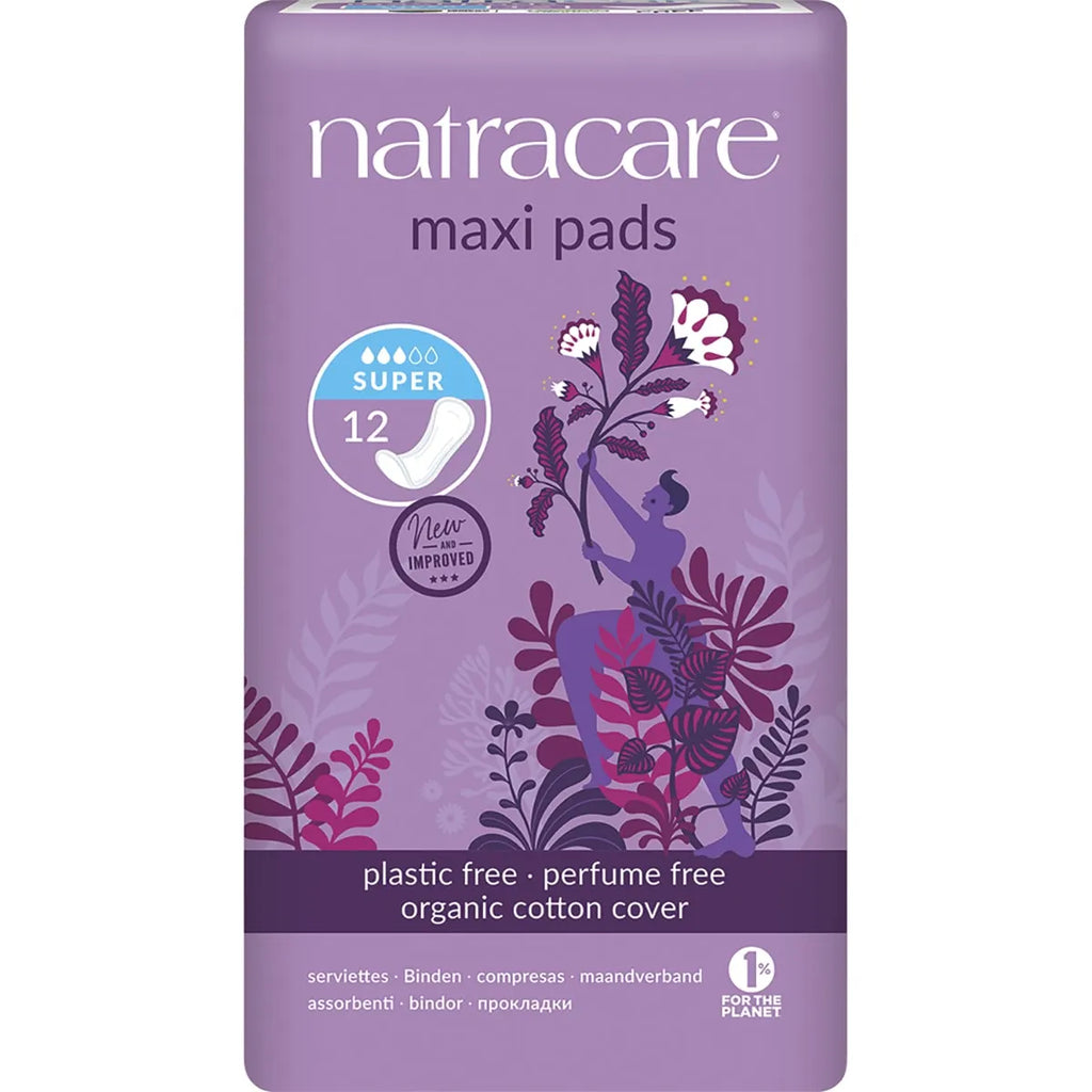 NATRACARE - Maxi Pads 12 Pack (Super)