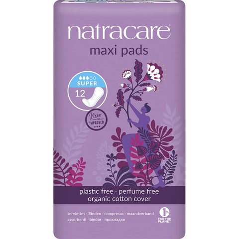 NATRACARE - Maxi Pads 12 Pack (Super)