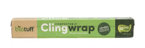 BIOTUFF - Cling Wrap 100 x 30cm Sheets 30m