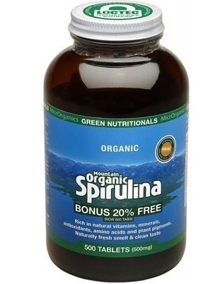 GREEN NUTRITIONALS - Mountain Organic Spirulina Tablets | 500mg