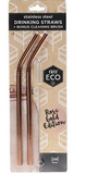EVER ECO - Rose Gold Stainless Steel Drinking Straws (Bent)