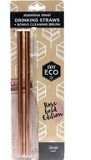 EVER ECO - Rose Gold Stainless Steel Drinking Straws (Straight)