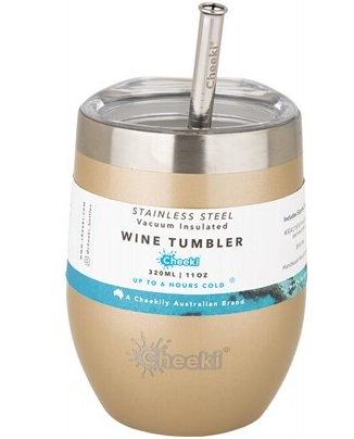 CHEEKI - Insulated Wine Tumblers | With Straw 320ml