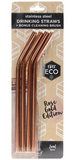 EVER ECO - Rose Gold Stainless Steel Drinking Straws (Bent)