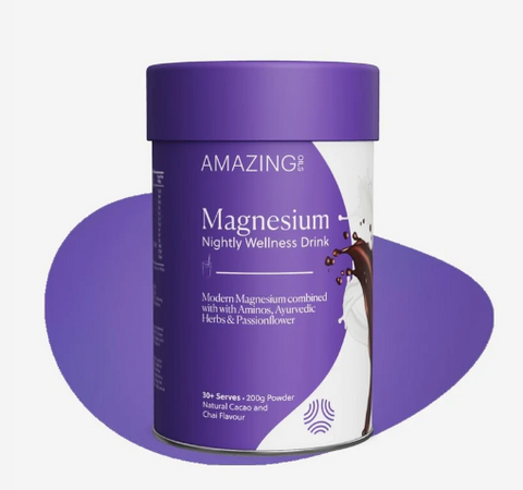 AMAZING OILS - Magnesium Wellness Drink Daily Cacao & Chai 200g