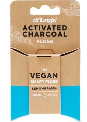 DR TUNG'S - Activated Charcoal & Lemongrass Vegan Dental Floss
