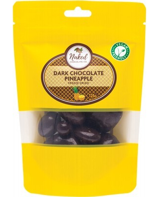 NAKED CHOCOLATE CO - Freeze Dried Pineapple | Dark Chocolate