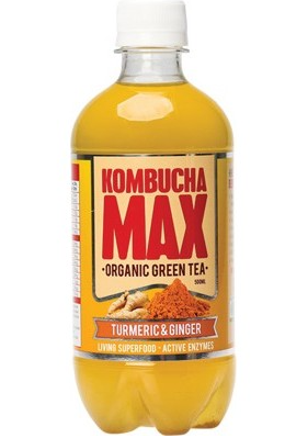 KOMBUCHA MAX - Organic Turmeric & Ginger Kombucha 500ml