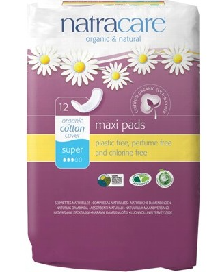 NATRACARE - Maxi Pads 12 Pack (Super)