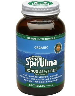GREEN NUTRITIONALS - Mountain Organic Spirulina Tablets | 500mg