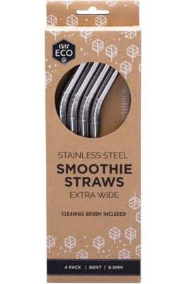 EVER ECO - Stainless Steel Smoothie Straws | Bent