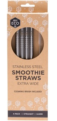 EVER ECO - Stainless Steel Smoothie Straws | Straight