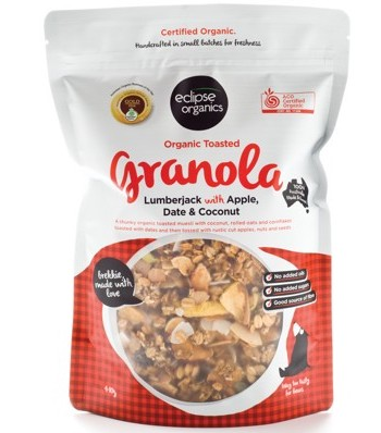 ECLIPSE ORGANICS - Organic Toasted Granola | Apple, Date & Coconut