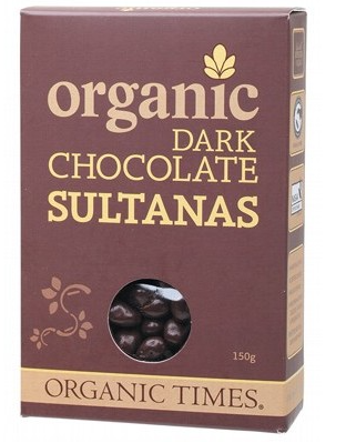 ORGANIC TIMES - Dark Chocolate Sultanas