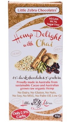 LITTLE ZEBRA CHOCOLATES - Hemp Delight Dark Chocolate Chai