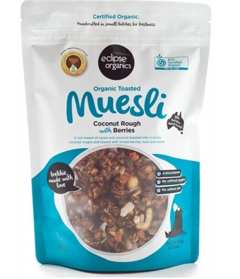 ECLIPSE ORGANICS - Organic Toasted Muesli | Coconut Rough With Berries