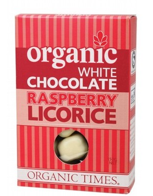 ORGANIC TIMES - Raspberry Licorice White Chocolate