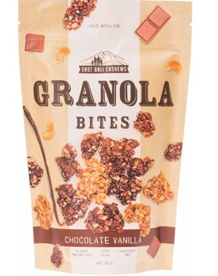 EAST BALI CASHEWS - Granola Bites Chocolate Vanilla