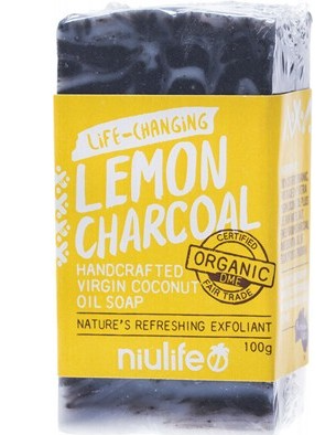 NIULIFE - Coconut Oil Soap, Lemon & Charcoal
