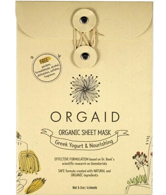 ORGAID - 4 Pack Organic Sheet Mask | Greek Yoghurt & Nourishing