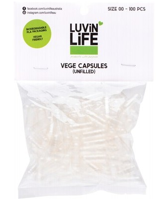 LUVIN LIFE - Vege Caps Unfilled | Size 00