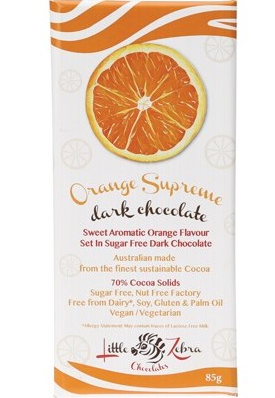LITTLE ZEBRA CHOCOLATES - Orange Supreme Dark Chocolate