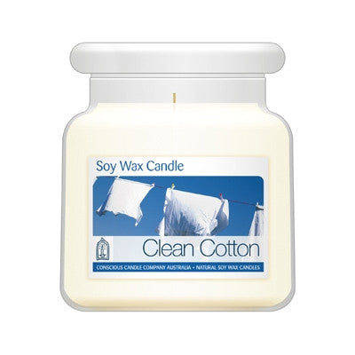 Conscious Candle Company - Clean Cotton Soy Wax Jar Candle 5oz