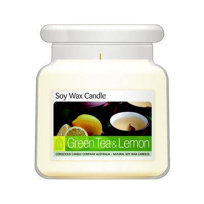 Conscious Candle Company - Green Tea & Lemon Soy Wax Jar Candle 5oz