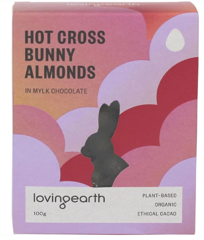 LOVING EARTH Hot Cross Bunny Almonds - Hot Cross Bun-Spiced Mylk Chocolate