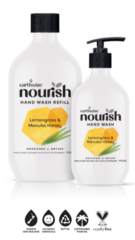 Earthwise Nourish Hand Wash -Lemongrass & Manuka Honey