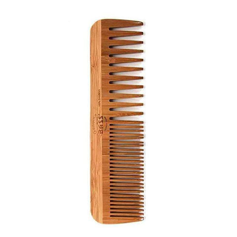 BASS BRUSHES - Bamboo Hair Comb Wide & Fine Tooth