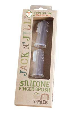 JACK N' JILL - Silicone Finger Brush - 2 Pack Stage 1 (6m-18m)