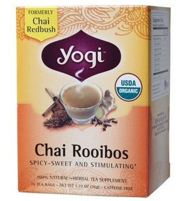 YOGI TEA Chai Rooibos Tea Bags 16 bags